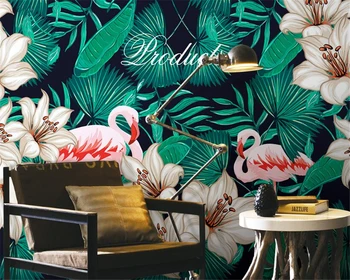 beibehang Классические простые обои papel de parede 3d в скандинавском стиле, ручная роспись, тропическая милая птица, диван, ТВ, фоновые обои, клейкие