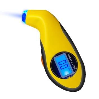 Подсветка манометра для велосипедных шин Высокоточный цифровой контроль давления в автомобильных шинах Измеритель давления воздуха ЖК-дисплей