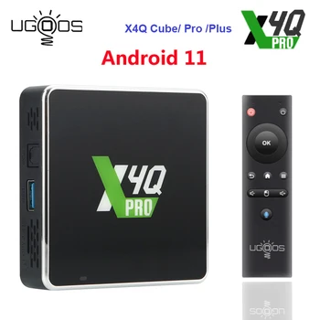 UGOOS X4Q Pro 4 ГБ 32 ГБ Amlogic S905X4 Android 11 Smart TV Box BT4.0 1000M 4K Медиаплеер Widevine L1 Google Voice Input AV1