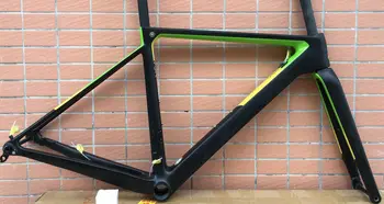 Высококачественная Новая модель 2023 V3Rs Черного цвета с зеленой карбоновой рамой для шоссейного велосипеда: Карбоновая рама + подседельный штырь + Вилка + Зажим + Головка