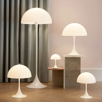 Скандинавская Дизайнерская настольная лампа с белым грибом, современные акриловые светодиодные настольные лампы для гостиной, прикроватные тумбочки для спальни, стоячие лампы