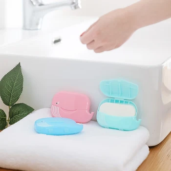 / Набор Дезинфицирующей мыльной бумаги Одноразовые таблетки для мытья рук, Портативное мини-мыло для чистки, Ручной дозатор мыла