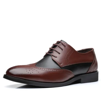 Мужская обувь из натуральной кожи, классическая деловая обувь в тон, обувь для деловых встреч, повседневная мужская обувь