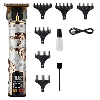 Машинка для стрижки волос, мужская USB-аккумуляторная Машинка для стрижки бороды, Профессиональная беспроводная машинка для стрижки волос