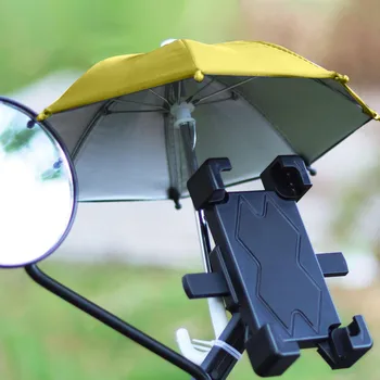 Велосипедный зонт для телефона, мини-зонт для мотоцикла, скутера, велосипеда, мобильная подставка, декоративный зонт для защиты от солнца и дождя