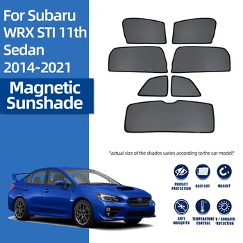 Для Subaru WRX STI VA Седан 2015-2020 Магнитные Автомобильные Солнцезащитные Козырьки Передняя Задняя Рамка Лобового Стекла Шторка Боковое Окно Солнцезащитный Козырек