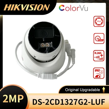 Оригинальная Сетевая камера Hikvision DS-2CD1327G2-LUF 2MP ColorVu с Фиксированной Турелью, Встроенный микрофон H.265 +