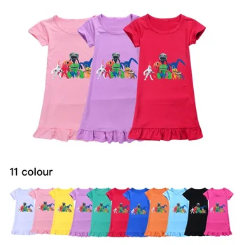 Детские ночные рубашки Garden of Banban для девочек, Детская Ночная рубашка, Хлопковая Летняя Детская Домашняя Одежда, Пижамное Платье, Одежда для Сна Ban ban 2-10