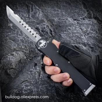 Нож серии HL HAL0 6 Micro OTF Tech Pocketknives HA LO VI с Черной Ручкой Hound Blade Тактический EDC Карманный Нож для Самообороны A4
