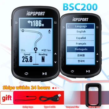 iGPSPOR BSC200 Велосипедный GPS Компьютер Велосипедная Навигация 2,5 Дюймов MTB Дорожный Беспроводной Спидометр Одометр ANT + Измеритель Мощности