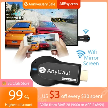 Anycast M2 Plus TV Stick Wifi Дисплей Приемник Ключа Для DLNA Miracast Airplay Беспроводной Адаптер 1080P Mirascreen Зеркальный Экран
