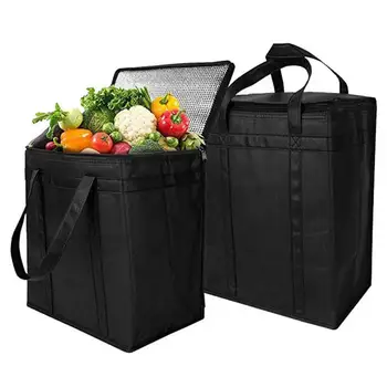 Переносная термосумка, вместительная водонепроницаемая изолированная сумка для доставки еды на пикник, Складная Переносная изолированная сумка для тяжелых условий эксплуатации