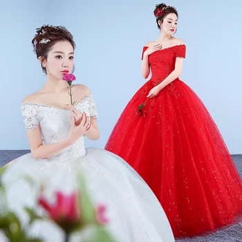 Красно-белое свадебное платье, большие размеры, бальные платья, Новые Свадебные платья на шнуровке для женщин, Vestidos De Novia
