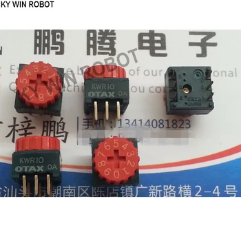 1ШТ Япония KWR10 0-9/10-битный поворотный DIP-переключатель, кодирующий положительный кодовый шкив 3: 3 контактное положение