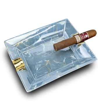 Пепельница для сигар с серым каменным узором, европейская керамическая легкая роскошная пепельница, большая гостиная, картина для творческого клуба