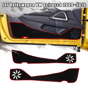 Аксессуары для внутренней защиты двери Защитный Коврик, Защитный ковер, Автомобильная дверь, Противоударная накладка, наклейка для Volkswagen VW Scirocco 2009 ~ 16