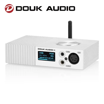 Douk Audio Dual ES9038Q2M USB DAC Полностью Сбалансированный Декодер Цифро-Аналоговый Аудиоадаптер XMOS USB DAC Amp DSD512 LDAC OLED-экран