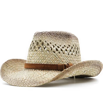 Женское летнее ведро, ковбойская соломенная шляпа в западном стиле, Панамы, Солнцезащитный козырек с защитой от ультрафиолета, Приморская пляжная шляпа, летние шляпы Tide