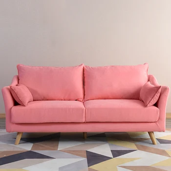Деревянные ножки эластичного дивана в скандинавском стиле Relax Luxury, Новинка, розовый диван для чтения, столовая, Эргономичный салон для канапе, мебель для гостиной