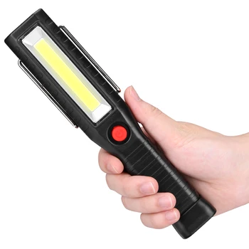 4 Режима COB Фонарик USB Перезаряжаемый светодиодный рабочий светильник Магнитный факел Портативный фонарь Подвесной крючок Лампа для кемпинга на открытом воздухе
