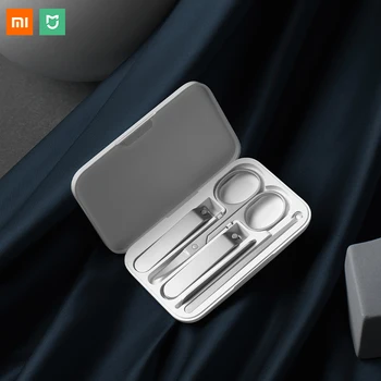 Xiaomi Mijia 5 шт. Портативный Маникюрный Набор для ногтей на ногах с магнитным поглощением из нержавеющей стали