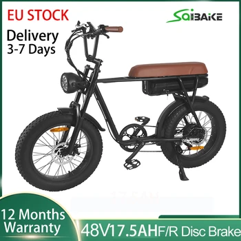 Электрический велосипед 48V 12.5AH 17.5AH 20*4.0 inch Fat Bike 750 Вт 1000 Вт Мотор 7 Скоростной Электрический Велосипед Горный Снежный Ebike для Взрослых