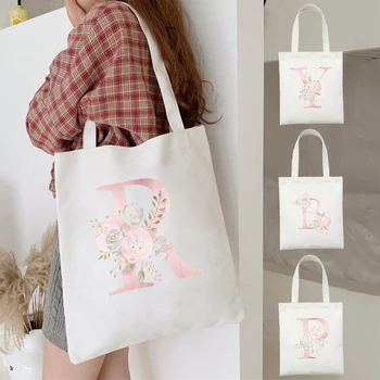 Модные простые женские сумки с английскими буквами, повседневные сумки через плечо для покупок, высококачественная холщовая экологичная сумка для хранения