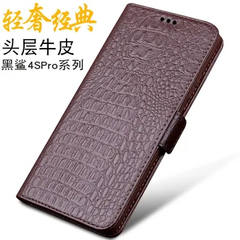 Новый Роскошный флип-чехол для телефона из натуральной кожи Лича для Xiaomi Black Shark 4s Pro из натуральной воловьей кожи с полным покрытием, карманная сумка