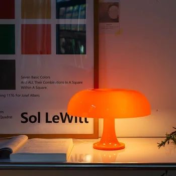 Оригинальная настольная лампа в скандинавском стиле 2022 Года в виде Гриба, применяемая к прикроватной тумбочке в спальне, украшение стола, Настольная лампа для чтения в отеле