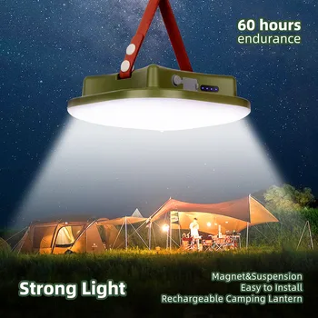 15600 мАч, перезаряжаемый светодиодный светильник с магнитным зумом, Портативный фонарь, палатка, рабочий фонарь, лампа для кемпинга, светодиодная перезаряжаемая