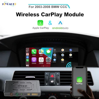Joyeauto Беспроводной Apple CarPlay для BMW 1 3 5 6 Серии X5 X6 2003-2008 CCC Для BMW Android Автоматический Зеркальный ключ iOS15 AirPlay