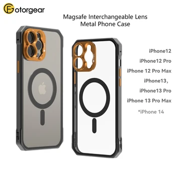 Магнитный Чехол для телефона Fotorgear, Металлический Защитный Чехол для телефона iPhone 14 13 12 Pro Max Plus, Чехол для телефона с 17-мм объективом