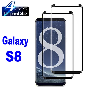 1/4 шт. 3D Закаленное стекло Для Samsung Galaxy S8 Изогнутая Защитная пленка для экрана