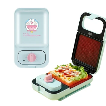 Мультяшное Аниме Doraemon Кухонная Бытовая Автоматическая Машина Для Завтрака Kawaii Многофункциональная Легкая Машина Для Приготовления Тостов и Сэндвичей