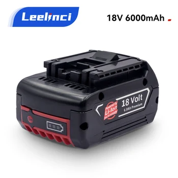 Leelinci 18V 6.0Ah Отвертка Литиевая Батарея Для Bosch GBH GSR 1080 Сменная Аккумуляторная Батарея Зарядное Устройство BMS Высокого Качества
