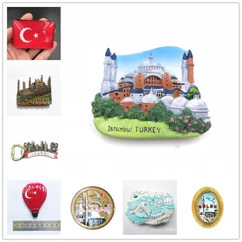 Креативный Туристический Магнит На Холодильник в Турции, Сувенир, Стамбул, Памуккале, декоративные магниты, Высококачественный хрустальный флаг на воздушном шаре