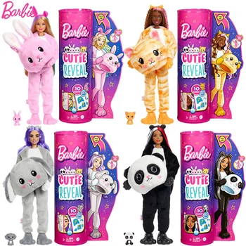 Оригинальная серия Barbie Cutie Reveal, Милые домашние животные, Модные плюшевые куклы, Сюрприз для животных, Наряжаются, Макияж, Косплей, игрушки для девочек, подарок для детей