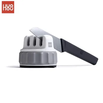 Мини-точилка для ножей Huohou с заточкой одной рукой, Супер всасывающий кухонный точильный инструмент