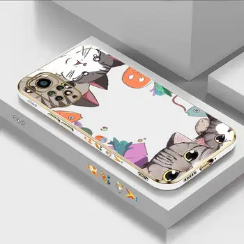 Probe Cat Роскошный Чехол Для Телефона с покрытием Xiaomi Redmi Note 11 Pro Plus 12Pro Plus 11 11S 10 Pro 12 9S 8 Pro Чехол