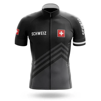Швейцария 2021 Велоспорт Джерси Мужская Одежда Для Горных Велосипедов Быстросохнущая Гоночная Велосипедная Форма MTB Дышащая Одежда Для Велоспорта