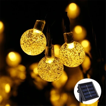 Светодиодные гирлянды на солнечных батареях Идеально подходят для праздничных внутренних и наружных украшений на свадьбах, рождественских вечеринках и фестивалях
