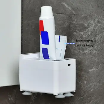 Автоматический дозатор зубной пасты, компактные аксессуары для ванной комнаты, автоматический держатель для дозирования зубной пасты для дома, семейной душевой комнаты