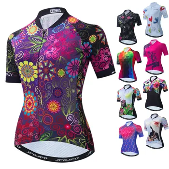 Weimostar Pro Team Велоспорт Джерси Женская летняя велосипедная рубашка Дышащая Велосипедная одежда Летняя MTB Велосипедная одежда Дорожная велосипедная одежда