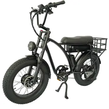 SMLRO E5 2000W 48V 18AH Электрический Велосипед с Двойным Приводом от двигателя для Взрослых, 4,0 Толстая Шина Горный Спортивный E Bike Велосипед