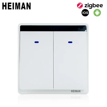 HEIMAN ZigBee Smart Switch Wall Neutralline live line ПРИЛОЖЕНИЕ Пульт дистанционного Управления Светом Беспроводной переключатель для модуля системы 