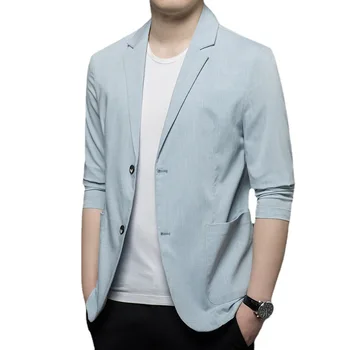 Z130-2023 Костюм мужская одежда осенние сенсорные костюмы мужская корейская версия тонкий одиночный западный деловой повседневный Западный сервис мужчины
