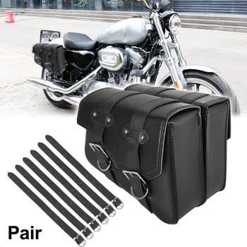 Пара X Autohaux Универсальная мотоциклетная седельная сумка для велоспорта, чехол из водонепроницаемой искусственной кожи