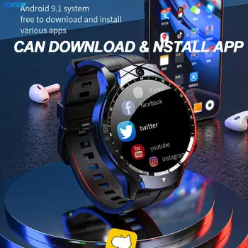 GPS Android 9.1 Смарт Часы Wifi Bluetooth Телефонный звонок Двойная система Спортивный пульс Spo2 Gao Fit Скачать приложение Google Музыкальные Часы