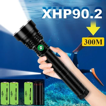 Профессиональный XHP90.2 Мощный Фонарик для Дайвинга Led Xhp90 Подводная лампа Xhp70.2 Фонарь для Дайвинга Водонепроницаемый Светильник-вспышка