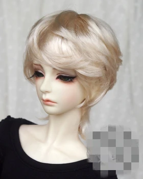 Кукольный парик BJD для 1-3 1-4 1-6 размеров, имитирующий парик из мохера, светло-русый, коричневый, черный, многоцветные аксессуары для кукол с вьющимися волосами